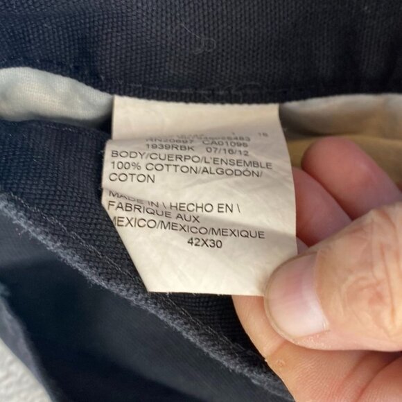 Dickies Mens Work Pants Size 42x32 Straight Leg Relaxed Black Classic Workwear - Picture 4 of 11